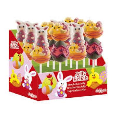 pack 12 BROCHETA JELLY PASCOA 24GR