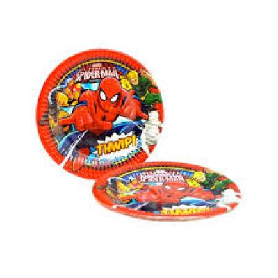 CONJ 8PRATOS 20CM SPIDERMAN %