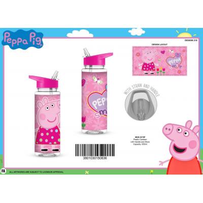Garrafa infantil em plástico 650 ml Peppa Pig