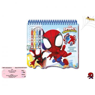 Spider-Man livro para colorir com marcadores