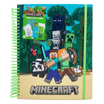 Minecraft caderno de atividade com acessórios