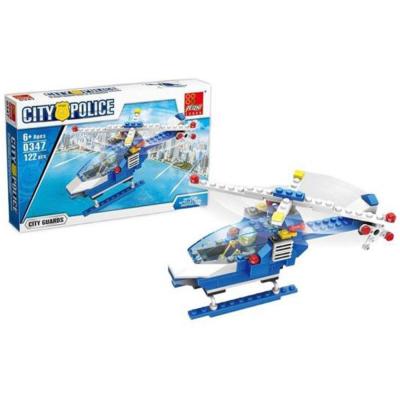 Conjunto de Construção 27 × 21 × 4.4 Cm Helicóptero Polícia