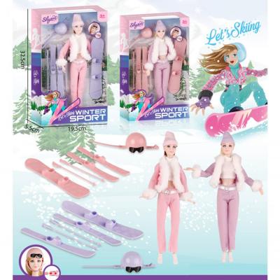 Boneca Esquiadora com Acessórios