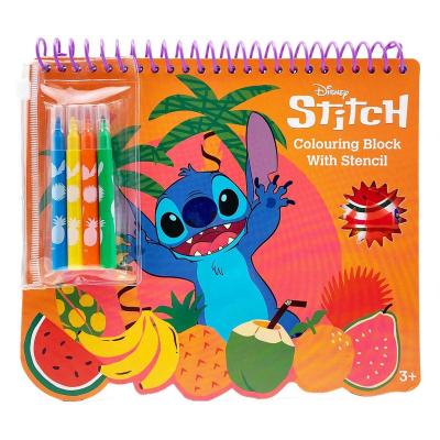 Stitch livro para colorir com marcadores