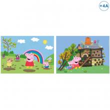 Conjunto de Puzzles Peppa Pig — Arco-íris e Casa na Árvore — 2 × 60 Peças