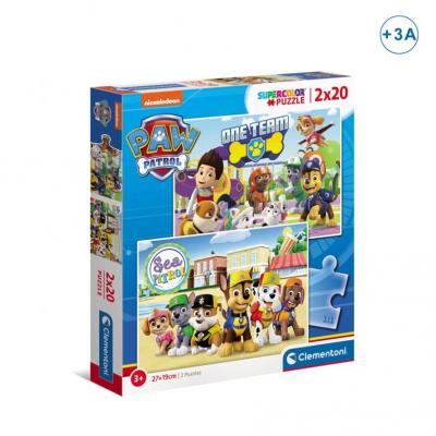 Conjunto de Puzzles Patrulha Pata — 2 × 20 peças