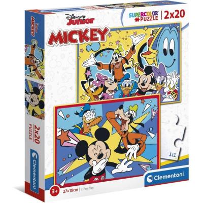 Conjunto de Puzzles Mickey — 2 × 20 peças