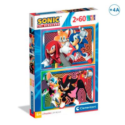 Conjunto de Puzzles Sonic — 2 × 60 peças