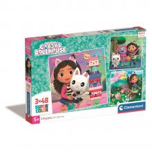 Conjunto de Puzzles A Casa de Bonecas da Gabby — 3 × 48 peças