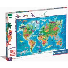 Puzzle Mapa dos Dinossauros — 180 Peças