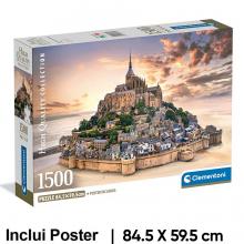 Puzzle Mont-Saint-Michel com Póster — 1500 Peças