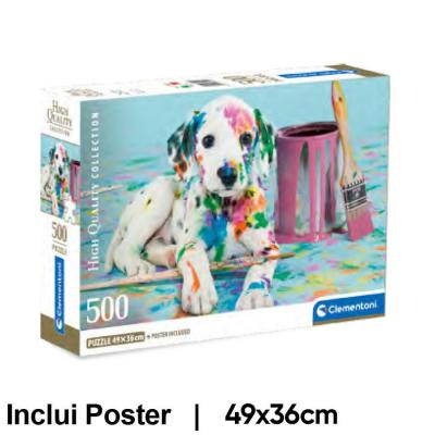 Puzzle O Dálmata Divertido com Póster — 500 Peças