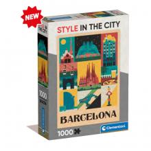 Puzzle Barcelona Style in the City com Póster — 1000 Peças