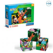 Puzzle de 12 Cubos Mickey