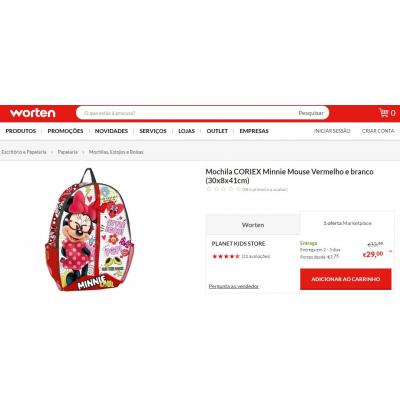 Mochila escolar Minnie
