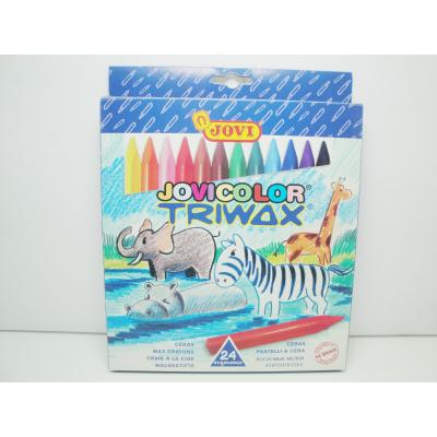 Estojo Jovicolor Triwax 24 lápis de cera