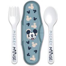 Conjunto de talheres infantis em plástico Mickey