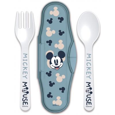 Conjunto de talheres infantis em plástico Mickey