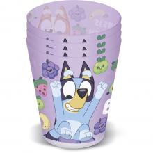 Copo infantil em plástico 285 ml — 4 peças Bluey