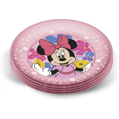 Prato infantil em plástico — 4 peças Minnie