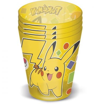 Copo infantil em plástico 285 ml — 4 peças Pokémon