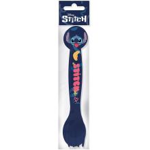 Conjunto de talheres infantis em plástico Stitch