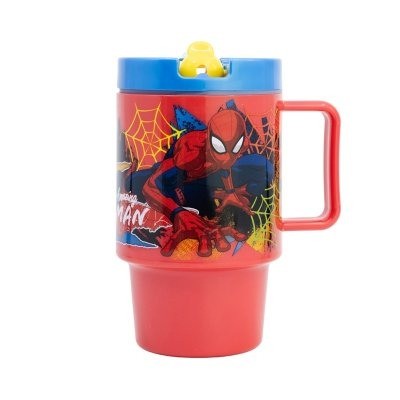 Caneca infantil em plástico 530 ml Spider-Man