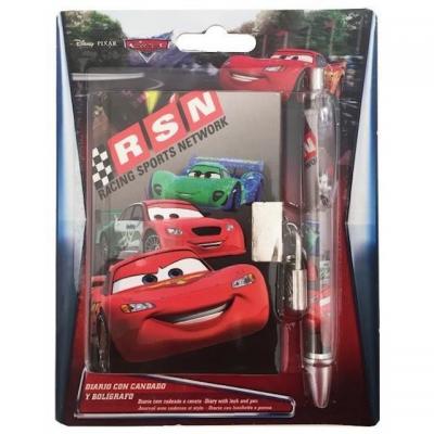 Diário Cars Conjunto com caneta