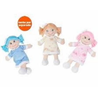 Boneca Pastel 3 Cores 38 Cm