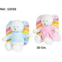 Peluche Urso Patas Largas 30 cm. azul e rosa