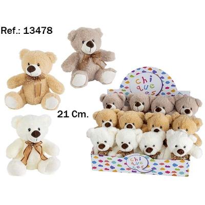 Peluche Urso 3 Cores 21 cm
