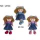 Peluche Boneca Falda Vaquera 40 cm. 3 Cores