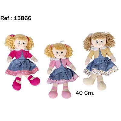 Peluche Boneca Martina 40 cm. 3 Cores
