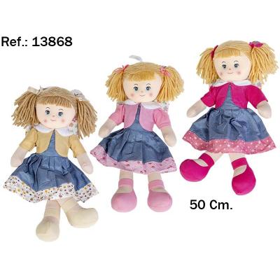 Peluche Boneca Martina 50 cm. 3 Cores