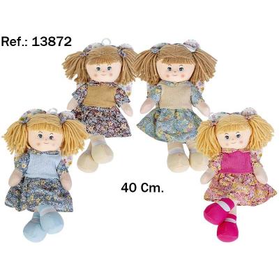 Peluche Boneca Daniela 40 cm. 4 Cores