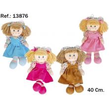 Peluche Boneca Carol 40 cm. 4 Cores