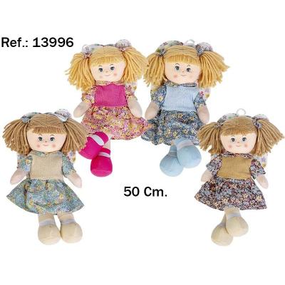 Peluche Boneca Daniela 50 cm 4 Cores