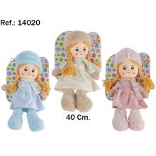 Peluche Boneca Invierno 3 Cores. 40 cm