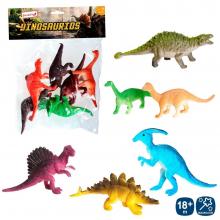 Conjunto de 6 Dinossauro Vinil 6 Modelos 11 Cm