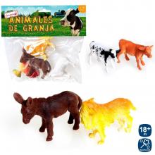 Conjunto de 4 Animais de Quinta Vinil 4 Modelos 11 Cm