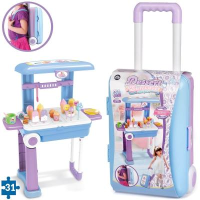 Brinquedo Maleta dobrável 3EN1 Conjunto Mini Sobremesas