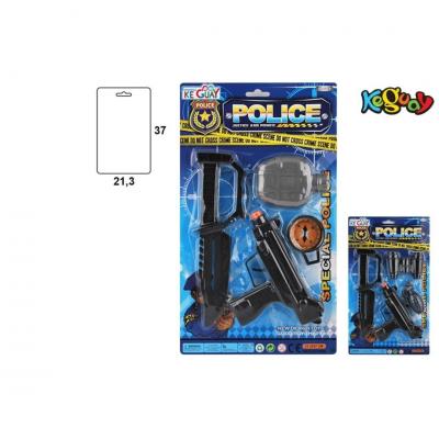 Conjunto de polícia com 4 peças — 37 × 21 cm