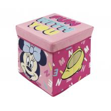 Banco de Arrumação Minnie — 30 × 30 × 30 cm