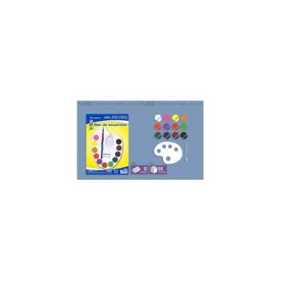 Paleta 12 aguarelas com pincel