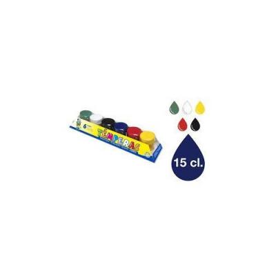 Conjunto de 6 frascos têmpera cores SORTIDOS15CL