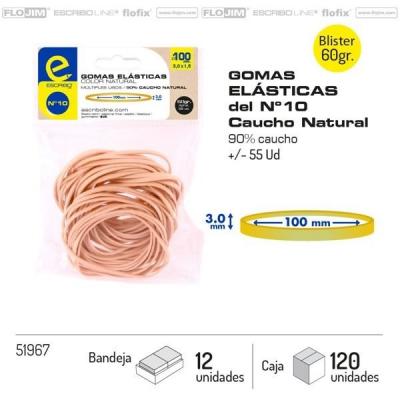 60 g elásticos Naturales N.10