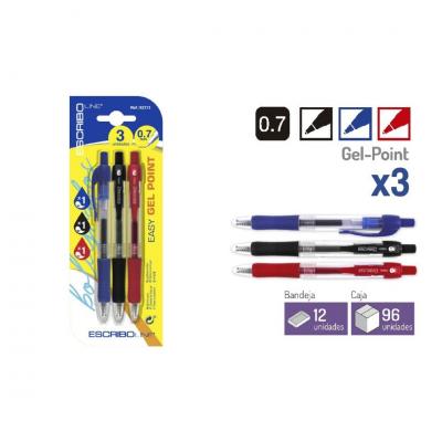 3 caneta Gel Point 0.7MM