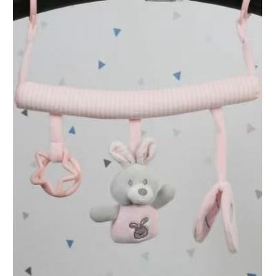 Boneco de atividades com cabide, 100% poliéster — rosa, modelo 21471