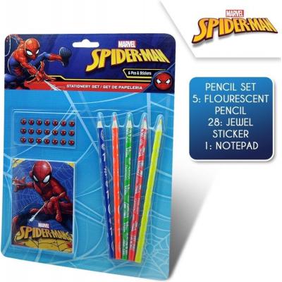 Spider-Man Staionery Conjunto 3PCSCON Stick