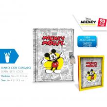 Diário Mickey In Box com metálico Lock